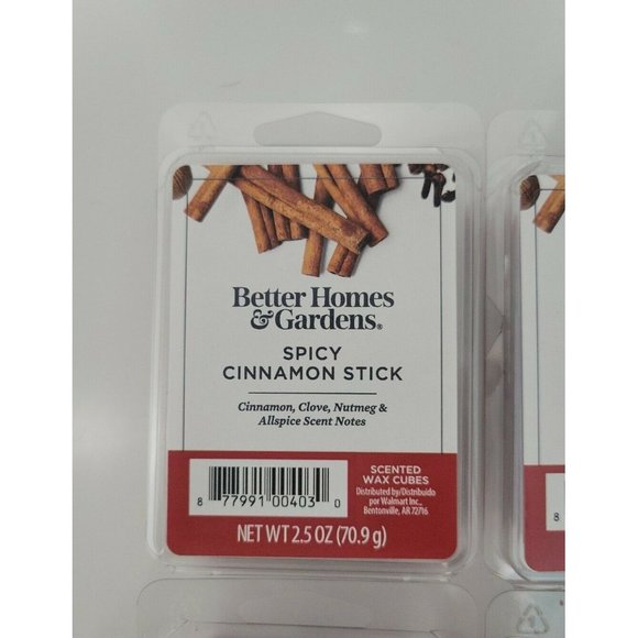 4-Better Homes and Gardens Spicy Cinnamon Stick Wax Cubes 24 cubes Total BH - Picture 2 of 2